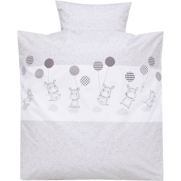 Alvi Bettwäsche 80 X 80 Cm, Hippo Silber 3 Alvi Bettwäsche 80 X 80 Cm, Hippo Silber
