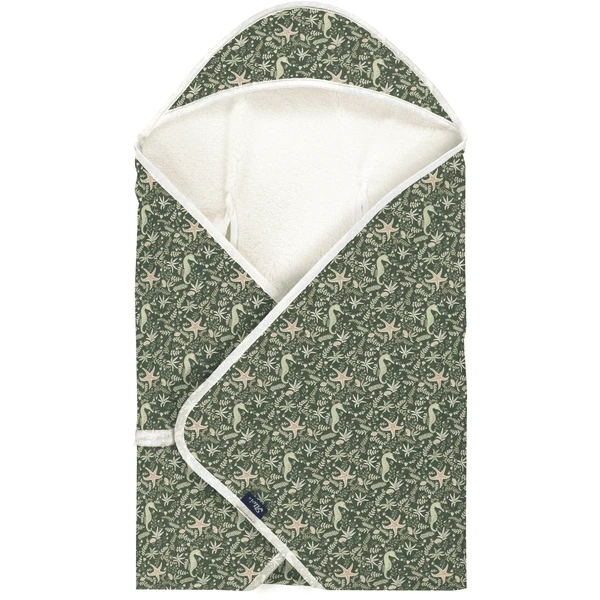 Alvi® Reisedecke Jersey Underwater World Grün/beige 3 Alvi® Reisedecke Jersey Underwater World Grün/beige