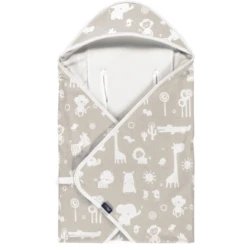 Alvi® Reisedecke Light Zootiere Taupe 80 X 80 Cm