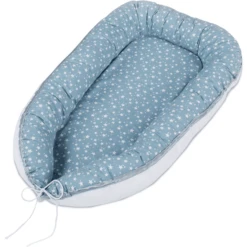 Babybay® Kuschelnest Azurblau Sterne Weiß