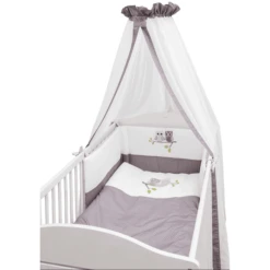 Be Be 's Collection Bettset 3-tlg, Eulen Rosa