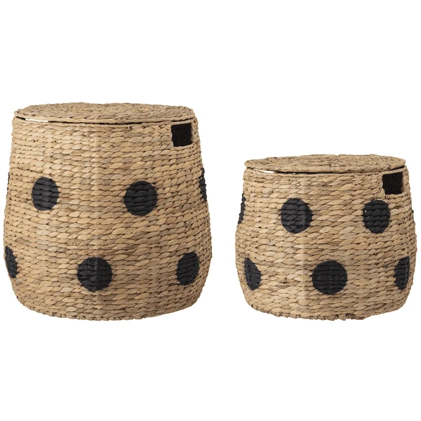 BloomingvilleMINI Korb Mit Deckel Thinne Wasserhyazinthe Natur 3 BloomingvilleMINI Korb Mit Deckel Thinne Wasserhyazinthe Natur