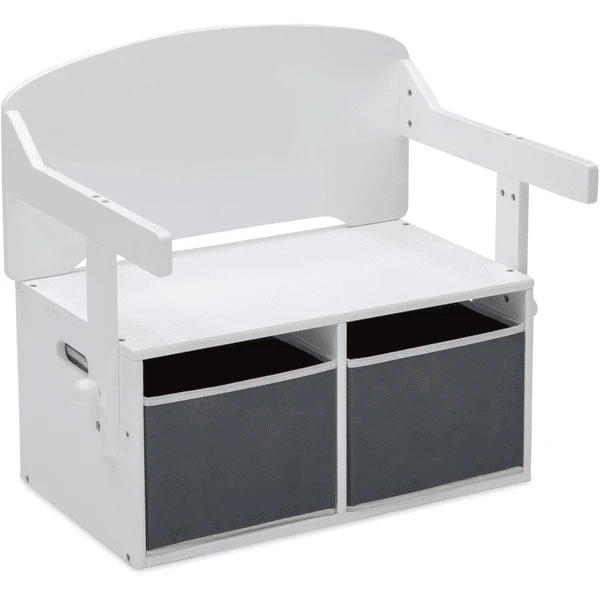 Delta Children MySize Aktivitätsbank Umkehrbar Mit Stauraum - Weiß 3 Delta Children MySize Aktivitätsbank Umkehrbar Mit Stauraum - Weiß