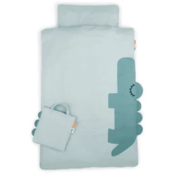 Done By Deer™ Bettwäsche-Set Junior Sleepy 100 X 140 Cm Croco Blau