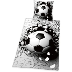 HERDING Bettwäsche 3D Fußball 135 X 200 Cm