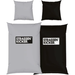 HERDING Bettwäsche Strassenkicker Grau-schwarz 135 X 200 Cm