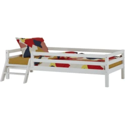 Hoppekids Basic Junior-Bett Weiss Mit Leiter 90 X 200 Cm