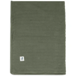 Jollein Kuscheldecke Kinderbett 100x150 Cm Pure Knit Leaf Green/Velvet