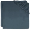 Jollein Spannbettlaken Wiege Jersey 40/50x80/90cm 2-er Pack Jeans Blue