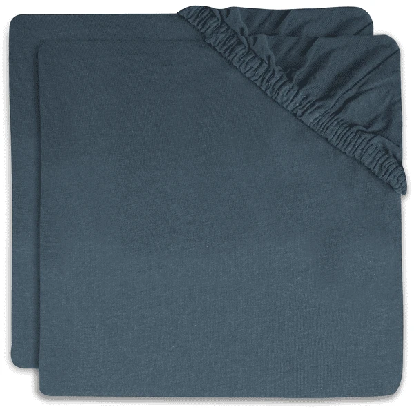 Jollein Spannbettlaken Wiege Jersey 40/50x80/90cm 2-er Pack Jeans Blue 3 Jollein Spannbettlaken Wiege Jersey 40/50x80/90cm 2-er Pack Jeans Blue