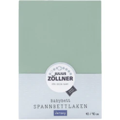 JULIUS ZÖLLNER Spannbetttuch Jersey Salbei 40 X 90 Cm