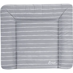 JULIUS ZÖLLNER Wickelauflage Softy Grey Stripes 65 X 75 Cm