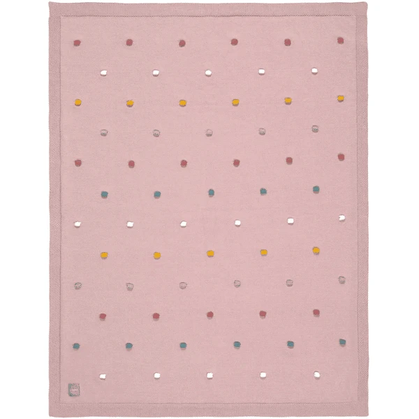 LÄSSIG Babydecke Gestrickt Dots Dusky Pink 80 X 100 Cm 3 LÄSSIG Babydecke Gestrickt Dots Dusky Pink 80 X 100 Cm