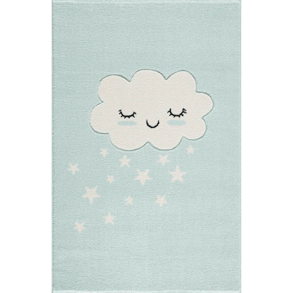 LIVONE Kinderteppich Kids Love Rugs WOLKE Mint/weiss 3 LIVONE Kinderteppich Kids Love Rugs WOLKE Mint/weiss