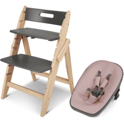 Moji Hochstuhl Yippy Inklusive Neugeborenenaufsatz Stone Rose