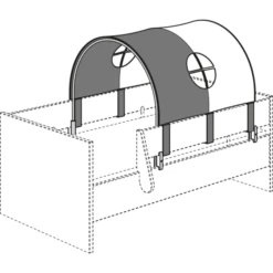 PAIDI Spielzelt Anthrazit / Weiß