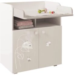 Polini Kids Wickelkommode French Amis 1270 Weiß-natur