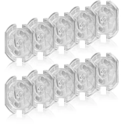 Reer Steckdosenschutz Klebbar, 10 Stück Transparent