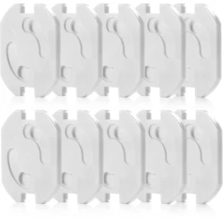 Reer Steckdosenschutz Klebbar, 10 Stück Weiß