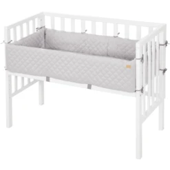 Roba Beistellbett 2-in-1 Weiß Style Grau