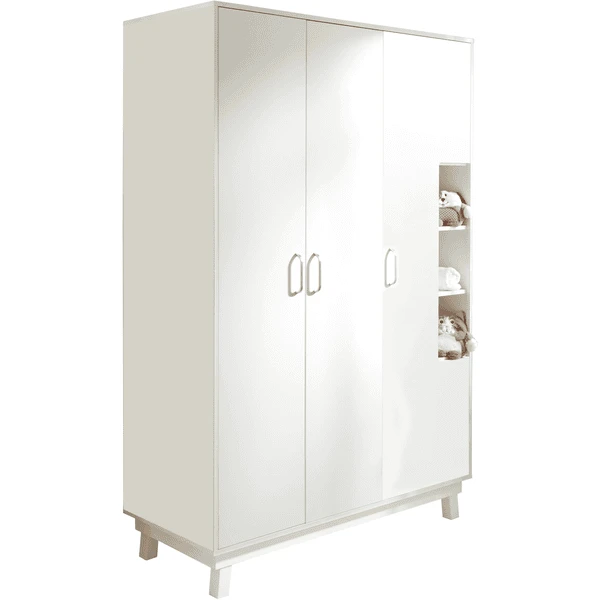 Roba Kleiderschrank Nordic Weiß 3-türig 3 Roba Kleiderschrank Nordic Weiß 3-türig