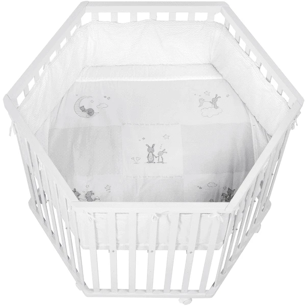Roba Laufgitter 6-eckig Weiß Fox & Bunny 3 Roba Laufgitter 6-eckig Weiß Fox & Bunny