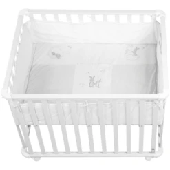 Roba Laufgitter 75 X 100 Cm Weiß Fox & Bunny