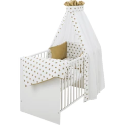 Schardt Komplettbett Classic White Big Stars Beige 60 Cm X 120 Cm