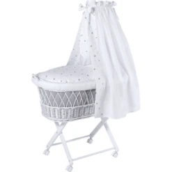 Schardt Stubenwagen Babsi Weiß Sternchen Grau