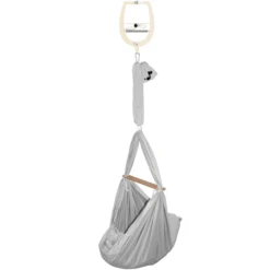 SCHMUSEWOLKE Baby Federwiege Mit Türklammer Bio Grey