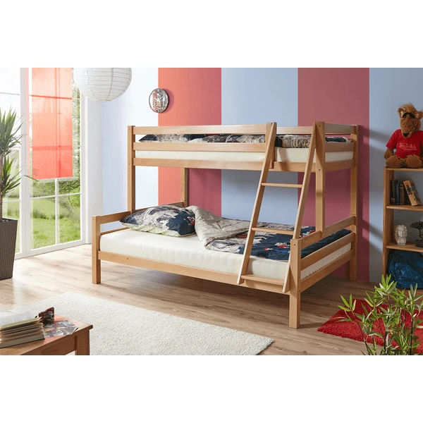 TiCAA Etagenbett Maxim Buche Massiv Natur 3 TiCAA Etagenbett Maxim Buche Massiv Natur