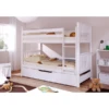 TiCAA Etagenbett Sammy Weiß Mit Zusatzbett