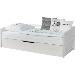 TiCAA Sofabett Micki Buche Weiß Mit Zusatzbett