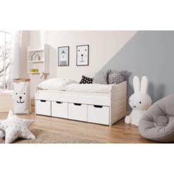 TiCAA Sofabett Micki Mini Mit 4 Schubladen