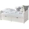 TiCAA Sofabett Mini Micki Buche Weiß Mit 2 Schubladen Inkl. Matratze -Roba Store ticaa sofabett mini micki buche weiss mit 2 schubladen inkl matratze a303095