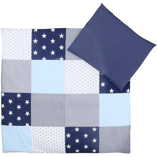 Ullenboom Baby Bettwäsche-Set Blau Hellblau Grau 80 X 80 Cm + 35 X 40 Cm 3 Ullenboom Baby Bettwäsche-Set Blau Hellblau Grau 80 X 80 Cm + 35 X 40 Cm