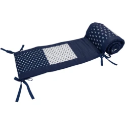 Ullenboom Patchwork-Nestchen Für Babybett 140x70 Cm Anker Blau (420 Cm Rundum)