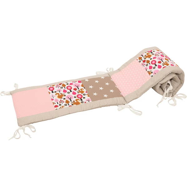 Ullenboom Patchwork-Nestchen Für Babybett 140x70 Cm Sand Eichhörnchen (210 Cm Kopfbereich) 3 Ullenboom Patchwork-Nestchen Für Babybett 140x70 Cm Sand Eichhörnchen (210 Cm Kopfbereich)