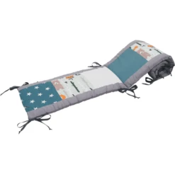 Ullenboom Patchwork-Nestchen Für Babybett 140x70 Cm Waldtiere Petrol (210 Cm Kopfbereich)