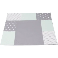 Ullenboom Patchwork Wickelauflagen-Bezug Mint Grau 75x85 Cm